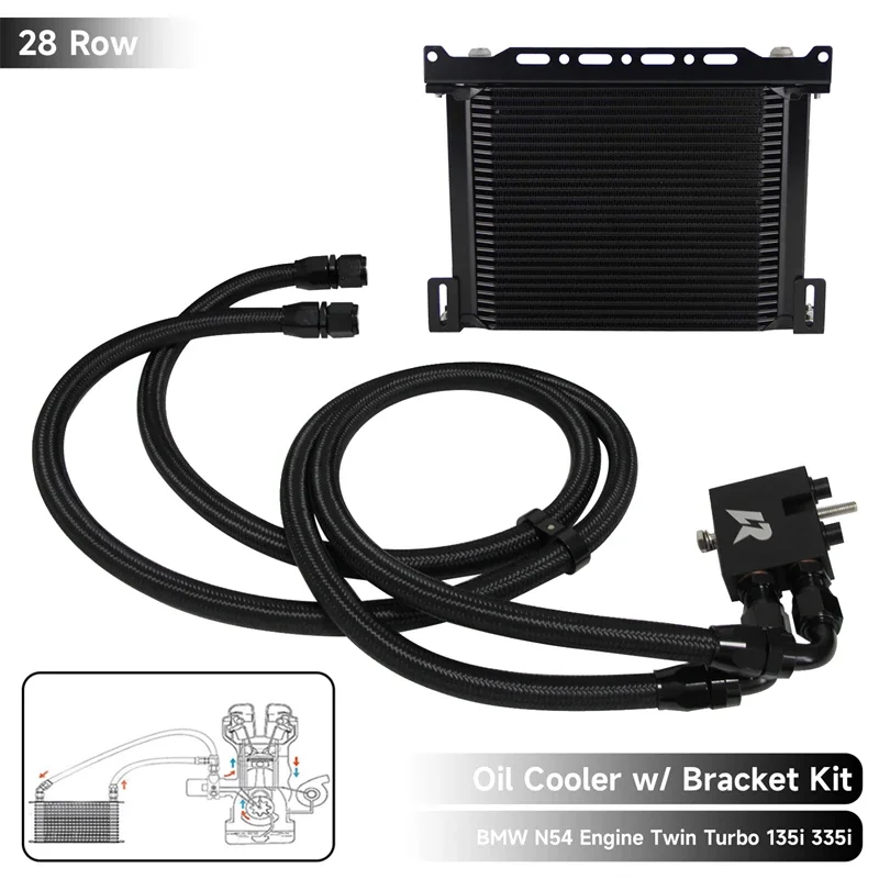 

Oil Cooler Hose Kit AN10 25-30 Row w/Bracket For BMW 3 Series N54 Engine 135i E82 335i E90 E92 E93 3.0L Inline 6 2006-2011