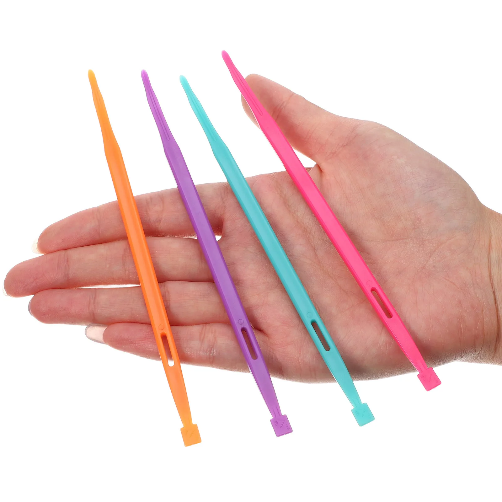 

1 Set Of Plastic Drawstring Threader Tool Compact Threading Device For Hoodies Pants Jackets Cord Rope Threader Clip Sewing