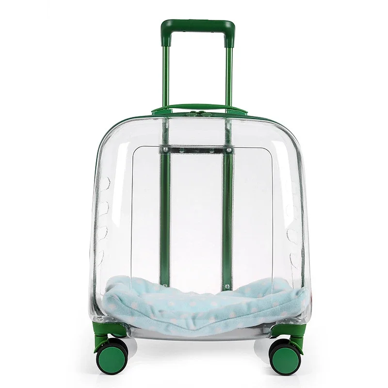 Pet trolley case cat bag out portable transparent large