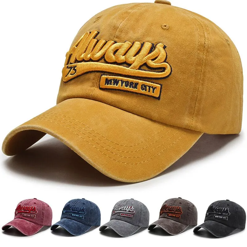 Fashion Outdoor Sports Cotton Baseball Cap For Women Casual Retro Embroidery Mens Cap Hip Hop Rebound Cap Snapback Hat