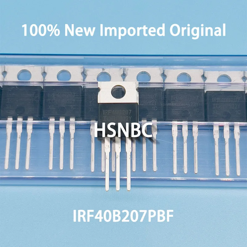 

10Pcs/Lot IRF40B207PBF IRF40B207 TO-220 40V 95A MOSFET N-Channel Field-effect Transistor 100% New Imported Original