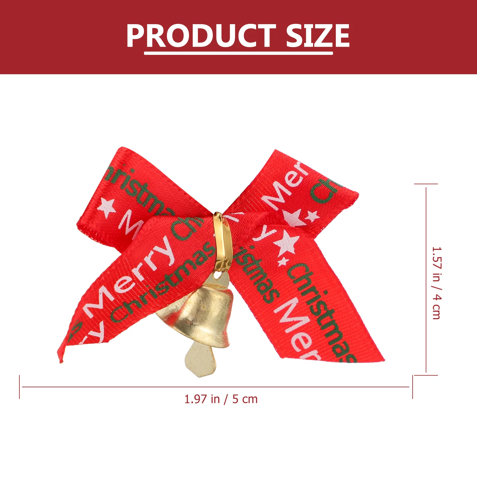 

24Pcs Decorative Christmas Ribbon Bows Bells Gift Wrapping Accessories Xmas Tree Decor Christmas Ribbon Bells Bow Ribbons