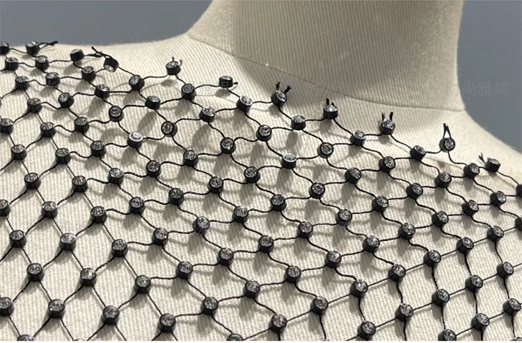 Women Celebrity reception Dress Diamond Crystal Long Dress Nightclub performance Hollow perspective Party Club Dress Summer