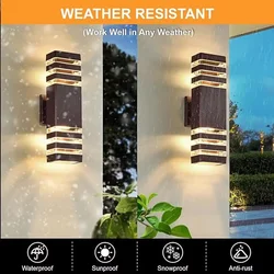 E27 Outdoor Wall Lights Up Down LED Sconce IP65 Waterproof Exterior Wall Sconce for Porch Front Door Lighting Outside Wall Lamp