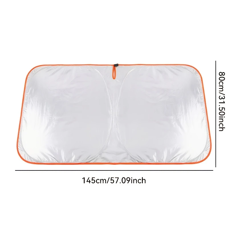 

Upgraded Heat-Insulating Sunshade A One-Piece Car Sunshade Titanium Silver Thickened Sunshade For Car Windshields Effectively