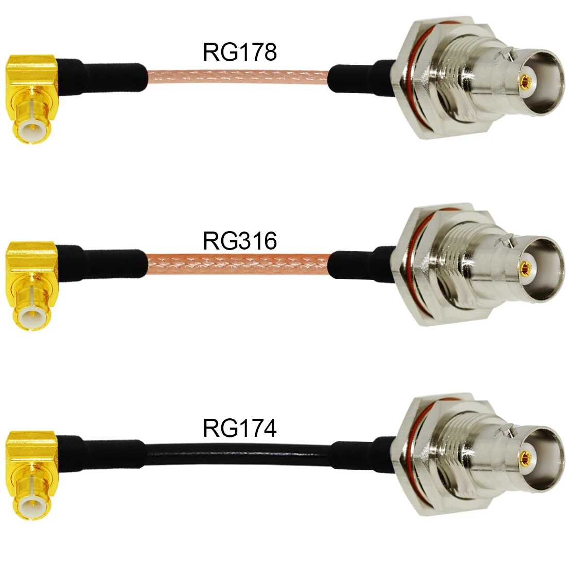 Kabel do modemu bezprzewodowego MCX męski przełącznik kątowy BNC żeński adapter pigtail RG316 RG174 RG178 hurtownia szybka wysyłka 15CM