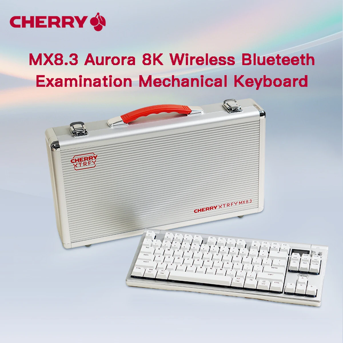 لوحة مفاتيح ميكانيكية لامتحان بلوتوث لاسلكية من تشيري MX8.3 أورورا 8K بقدرة 4600 مللي أمبير في الساعة وبطارية ذات سعة كبيرة هدية للأولاد