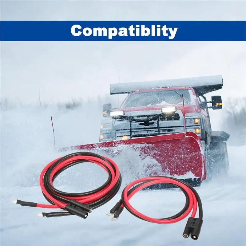 Power Ground Cable For BOSS Plows, Truck And Plow Side Replacement Harness For HYD01684 For HYD01690 Snow Plow
