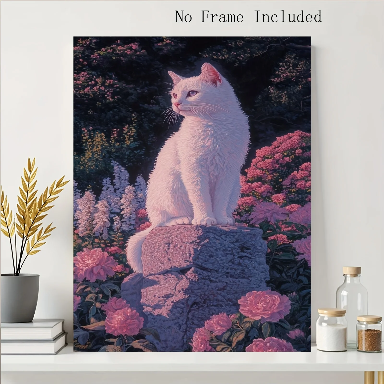 [2D Flat Frameless][Professional Art Use] 1pc Beginner-Friendly DIY Paint by Numbers Kit, Includes Acrylic Paints, Canvas, 3 Pai
