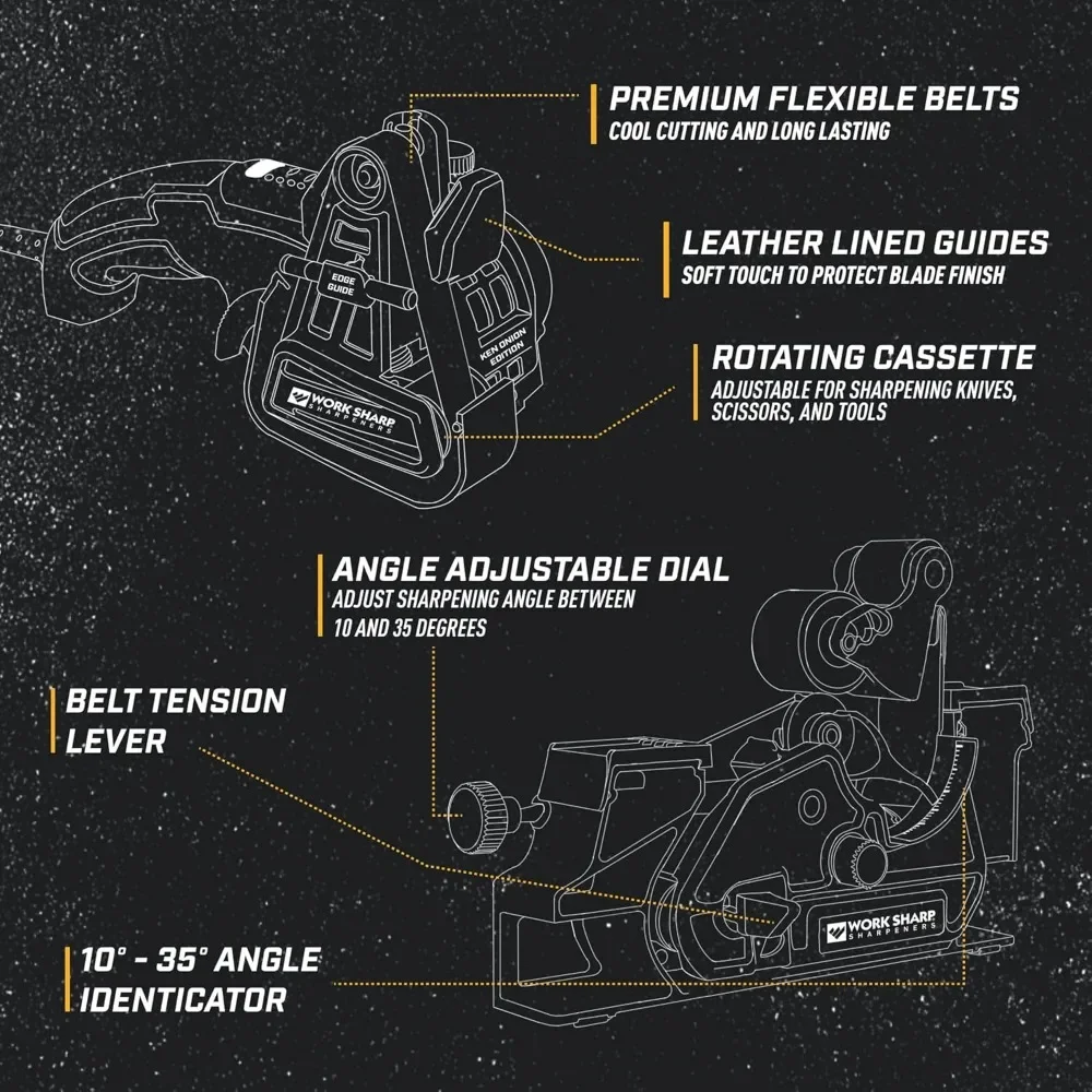 tool.Ken Onion Edition Knife & Tool Sharpener Elite Mk2 - Adjustable Knife Sharpening System with Blade Grinding Attachment