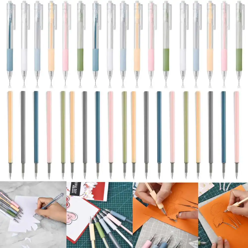 Kağıt Kesim Bıçağı Kalem Seti Değiştirin Dolum Sanat Maket Bıçağı Scrapbooking Kesme Aleti Hassas Etiket Washi Bant Kesici DIY Zanaat