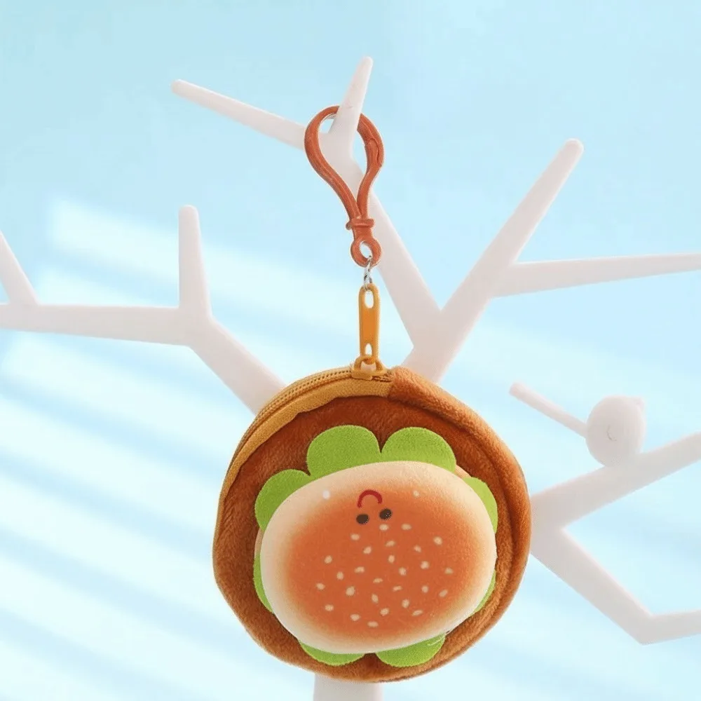 

Мини-кошелек на молнии с мультяшным рисунком, портативный, круглой формы, в виде имитации еды, для путешествий и хранения