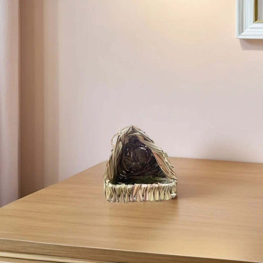 

2 PCS Straw Parrot Nest Bird Tent for Cockatiels Hideaway Parrots Enclosed Grass Cotorras