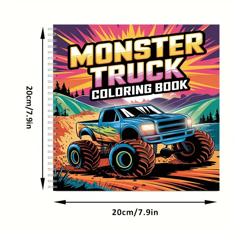 Coloring Book Monster Truck for Adult Colouring Book, Birthday Day Gift, Back to School Supplies, Adults Cute Drawing Book