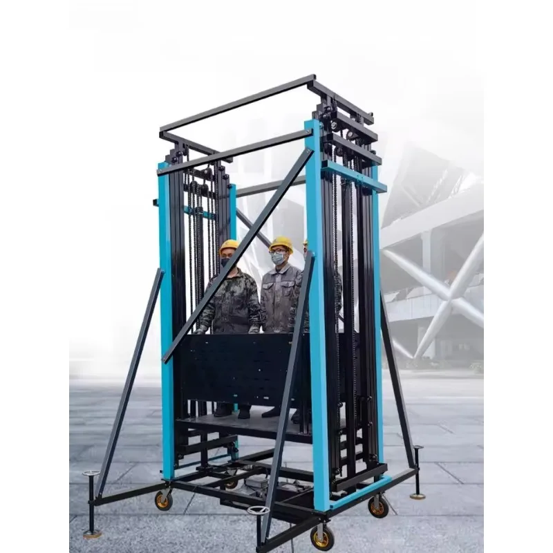 Hydraulic Electric scaffolding Lifting platform Warehouse Cargo elevator Decoration Remote control Mobile Foldable