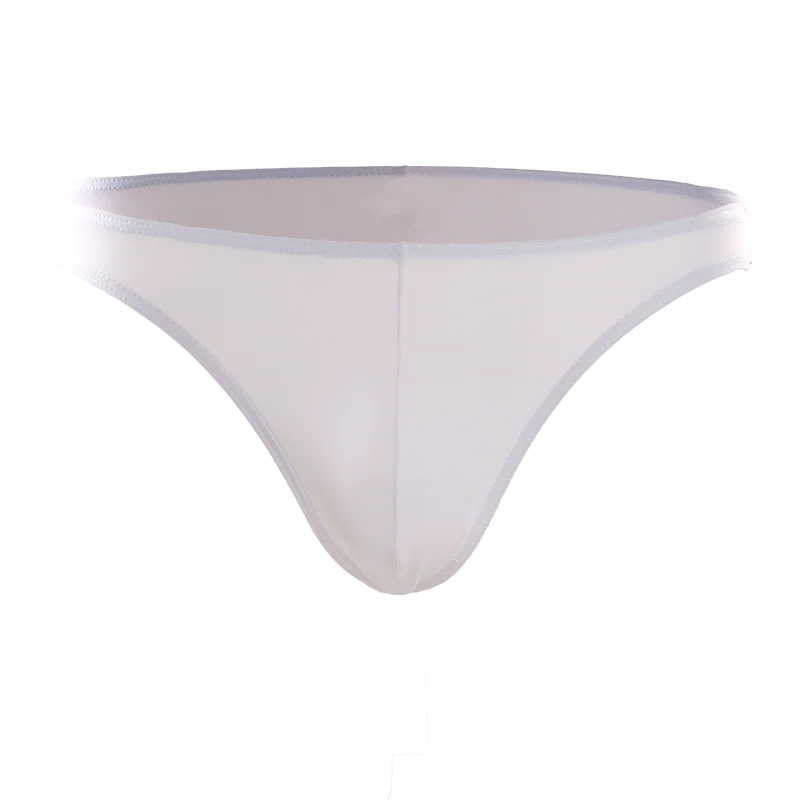 Summer narrow edge men sports breathable ice silk underpants thin sexy low waist tight seamless small triangle pants