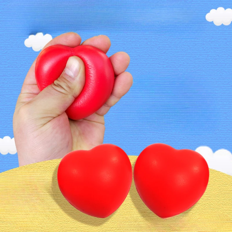 Pelota de ejercicio de mano, pelota antiestrés para apretar en forma de corazón, masaje de dedos, pelota de agarre de mano