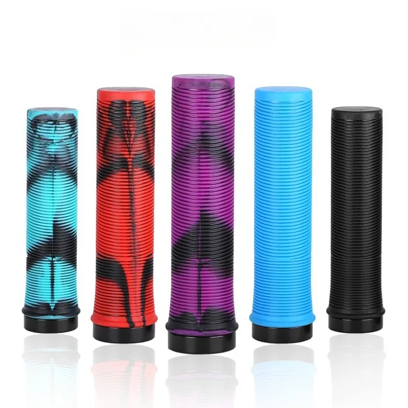 

1Pair TPR Bicycle Handlebar Grips Anti-skid Bar End Comfy Hand Feel MTB Cycling Hand Rest Shock-absorbing Bike Grips Parts NEW