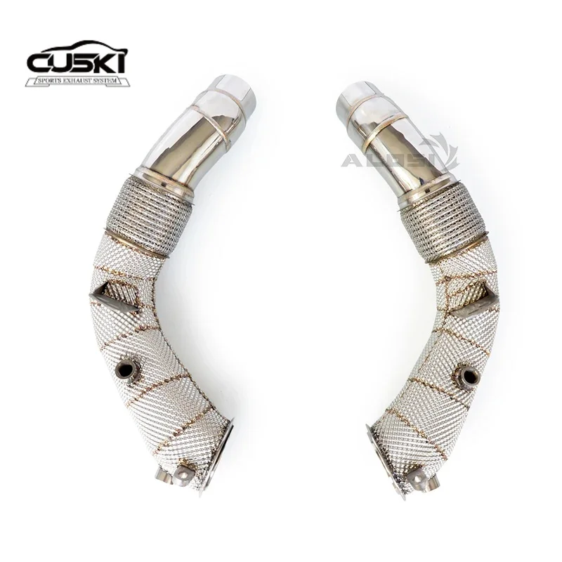 

Stainless steel exhaust drain pipe with heat shield suitable for BMW M5 2012-2018 F10 S63 car exhaust modification accessories