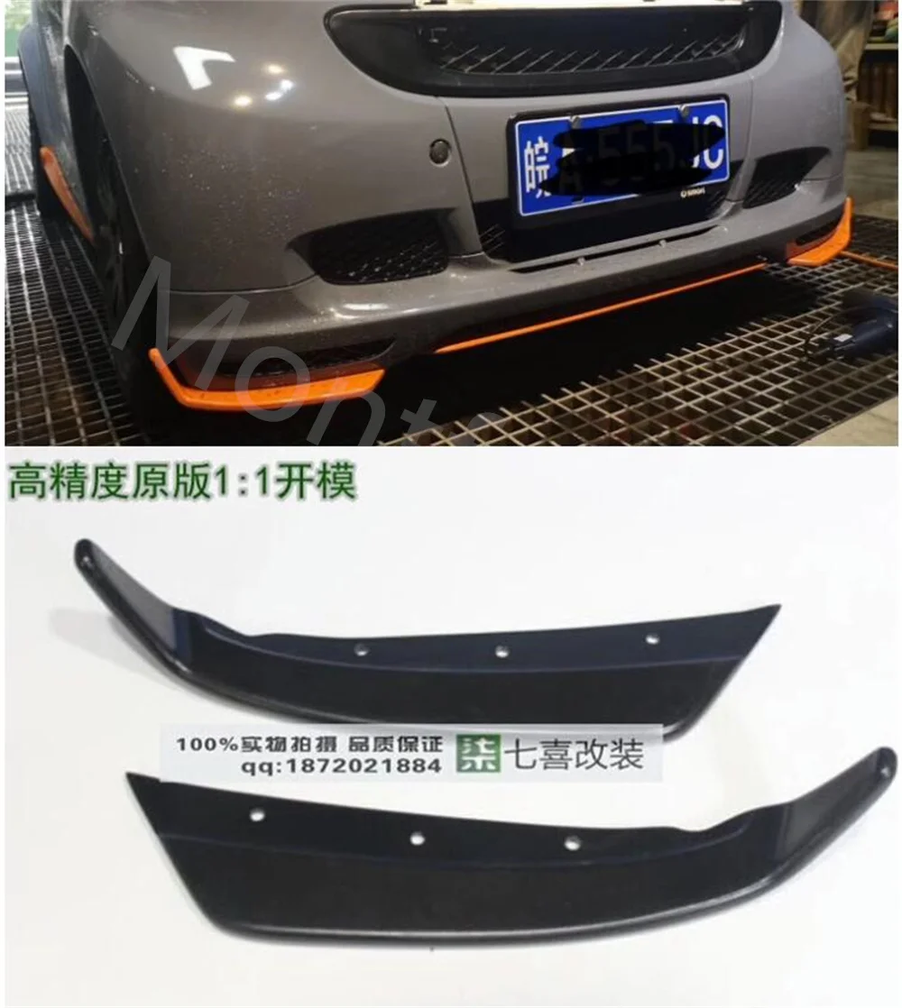 For Benz Smart Fortwo 2Door 451 Unpainted Retrofitting the side skirt around the front bar and the rear bar Spoiler Smart Bumper