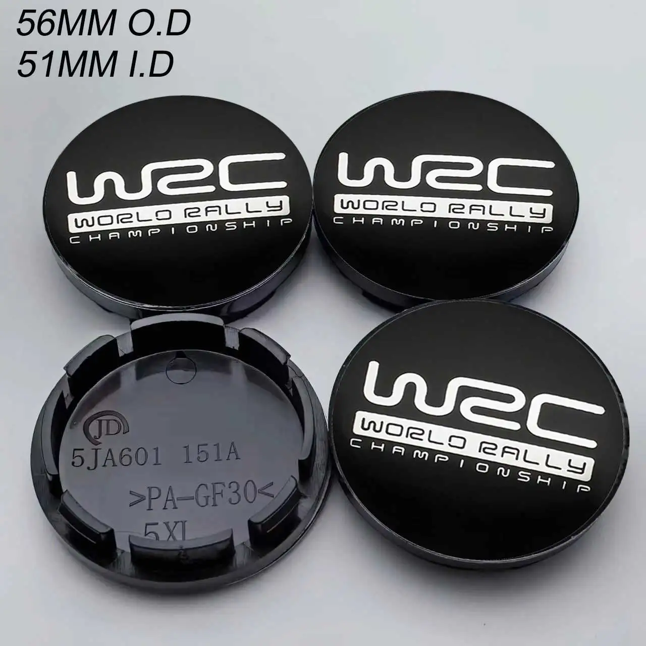 4pcs/lot Universal 56mm WRC Emblem Car Wheel Center Cap Cover Rim Center Sticker
