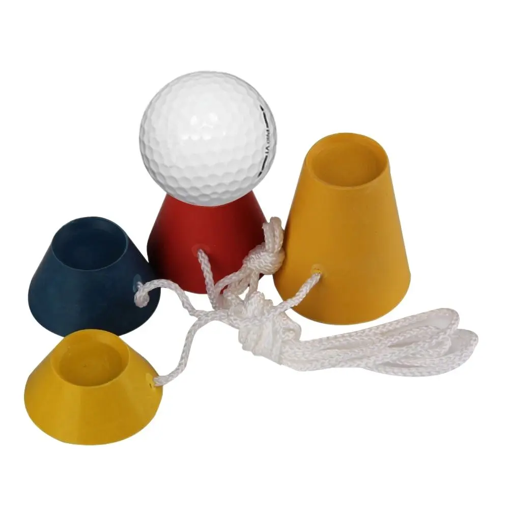 4 in 1 Golf karet Tee musim dingin Tee Set lebih mudah untuk Tee Up bola tetap stabil Golf latihan kit ramah lingkungan untuk 1 Set