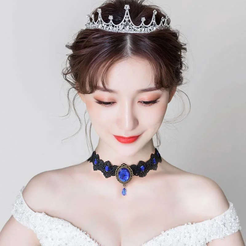Gothic Lace Choker Necklace For Women Fashion Retro Clavicle Chain Halloween Collar Choker Steampunk Jewelry Gift for Girl Gifts