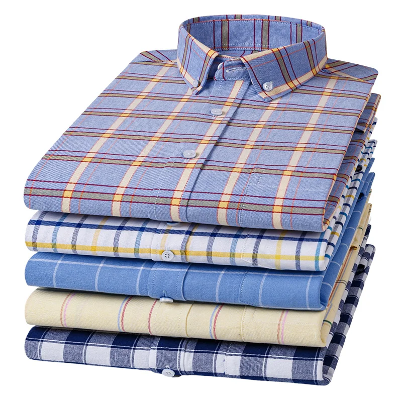 

4XL Casual Man Shirt Longsleeve Shirt for Men Slim Fit Classic Striped Solid Color White Work Shirts Man Long Sleeve Cotton 100