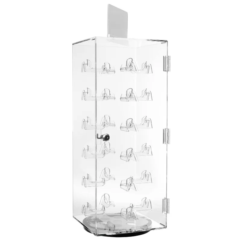 360 degree rotating acrylic, glasses display cabinet, removable display glasses, display cabinet