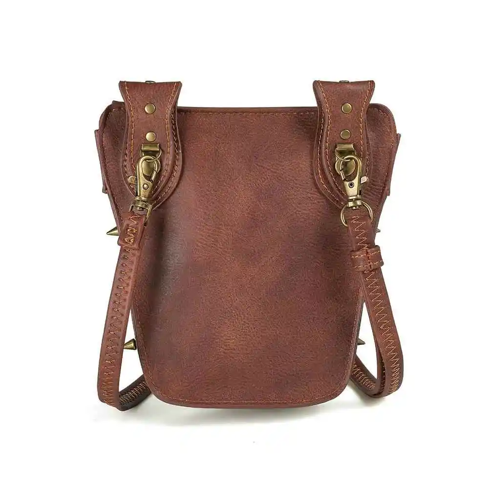 Retro Snake Skin Pattern Women's Crossbody Bag Single Shoulder Mobile Phone Chain Rivet Motorcycle Style Handbag Daily Use