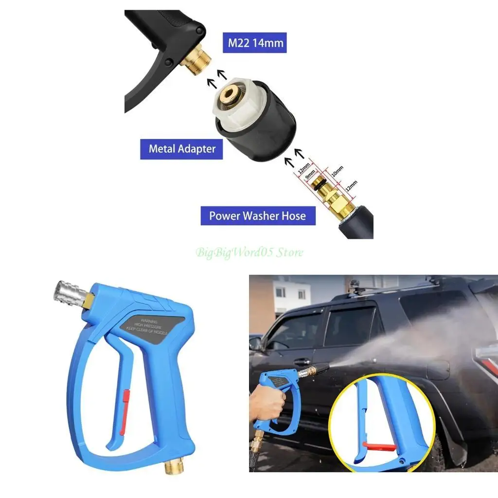 

24TE High Pressure Washing Snow Foam Guns Car Washing Water Guns Kits with Nozzles M22 14mm Quick Connection Adapter Accessories