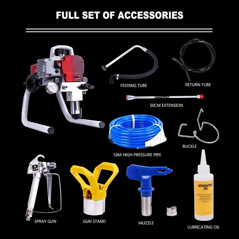 NEW High-Pressure Airless Spray Gun 450 Spraying Machine Tool - Professional Airless Paint Sprayer for Smooth Finishes