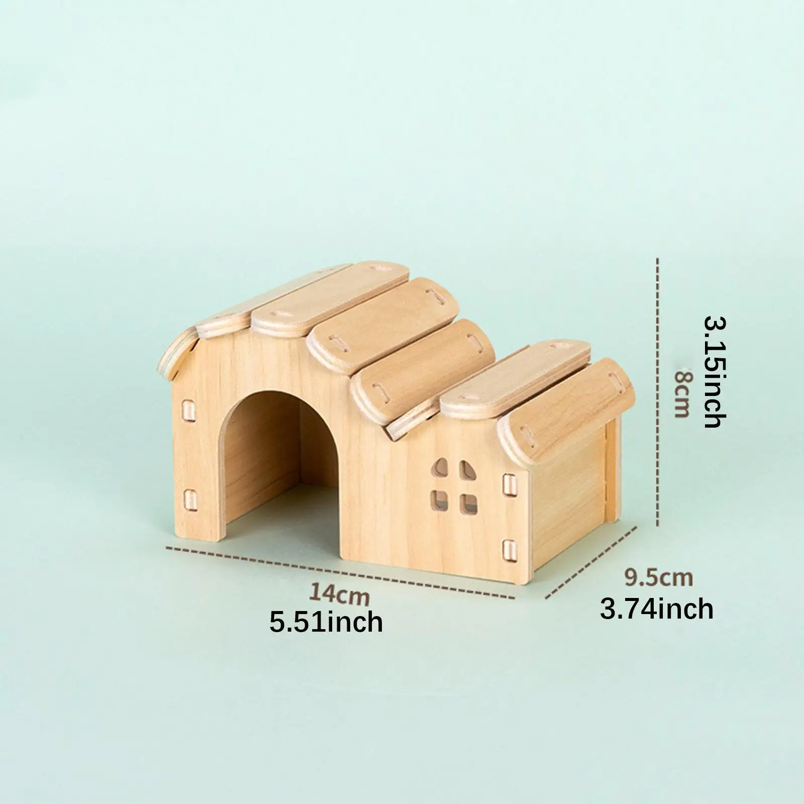 Casa de madera para hámsteres – Refugio duradero para jaula - imagen 5