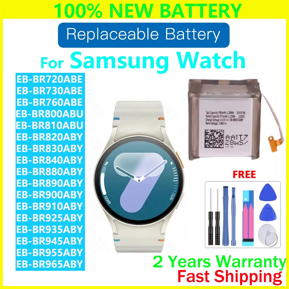 

New Genuine Battery For Samsung Galaxy Watch Gear Live/S2 classic/Gear S4/Gear 1/Active 1 2 3/ Gear S/Gear 2/WATCH 3/4/5/6