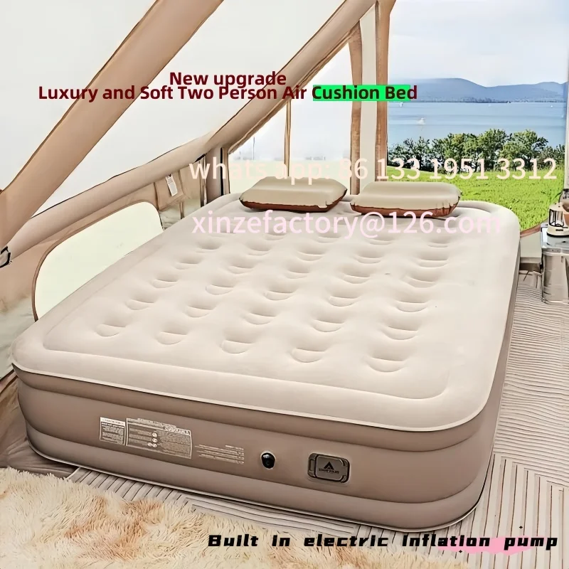 

Customizable Double Person Automatic Inflatable Mattress Inflatable Sofa Bed，built-In USB Charging Pump Portable Outdoor Camping