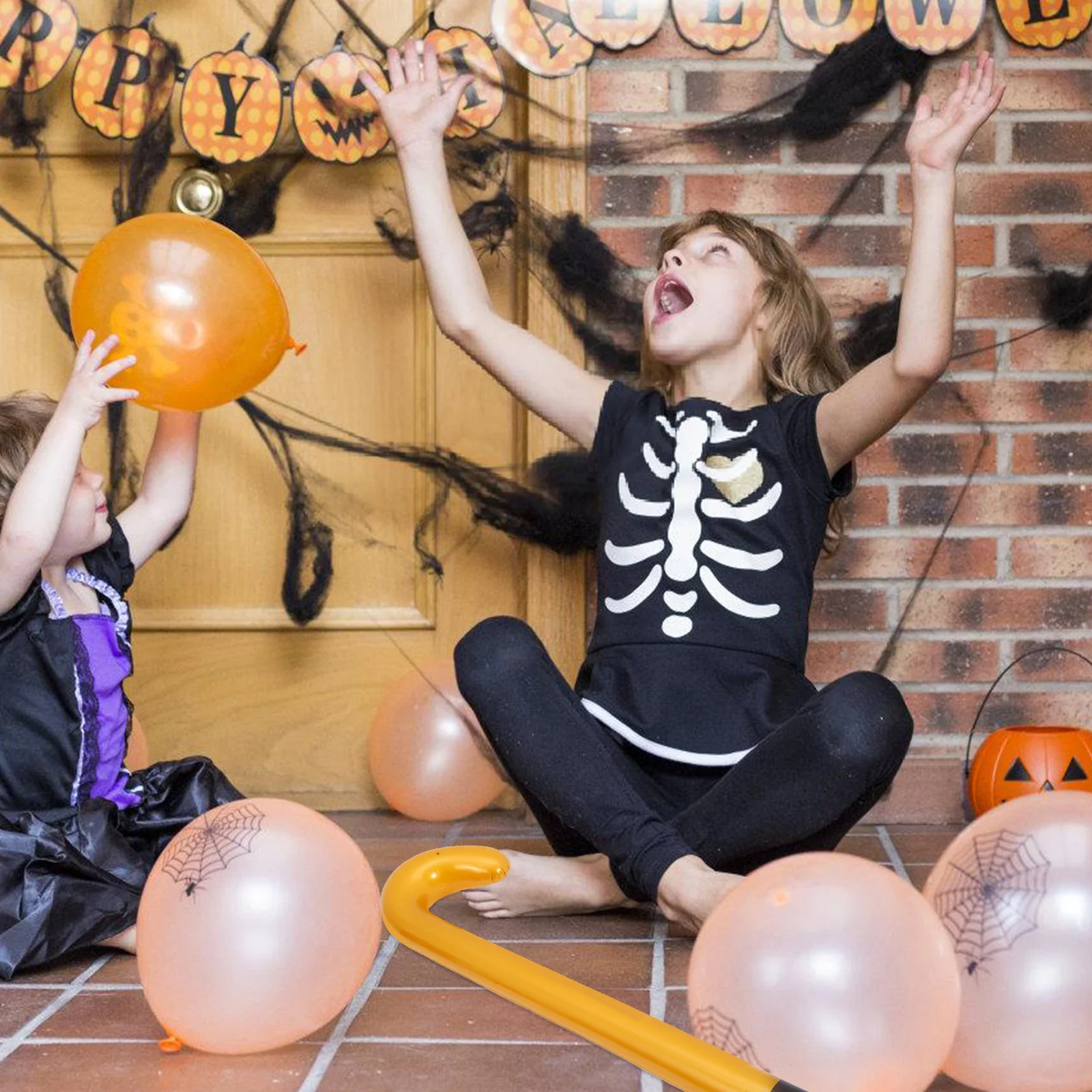 

1pcs Inflatable Cane Prop Lightweight Halloween Party Balloon Crutch Walking Stick Inflatable Party Supplies Pool Balloons