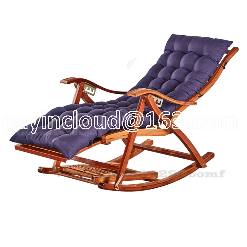 Recliner Rocking Chair Adult Folding Lunch Break Easy  Summer Nap Bed Home Balcony Casual Old Lazy Bamboo