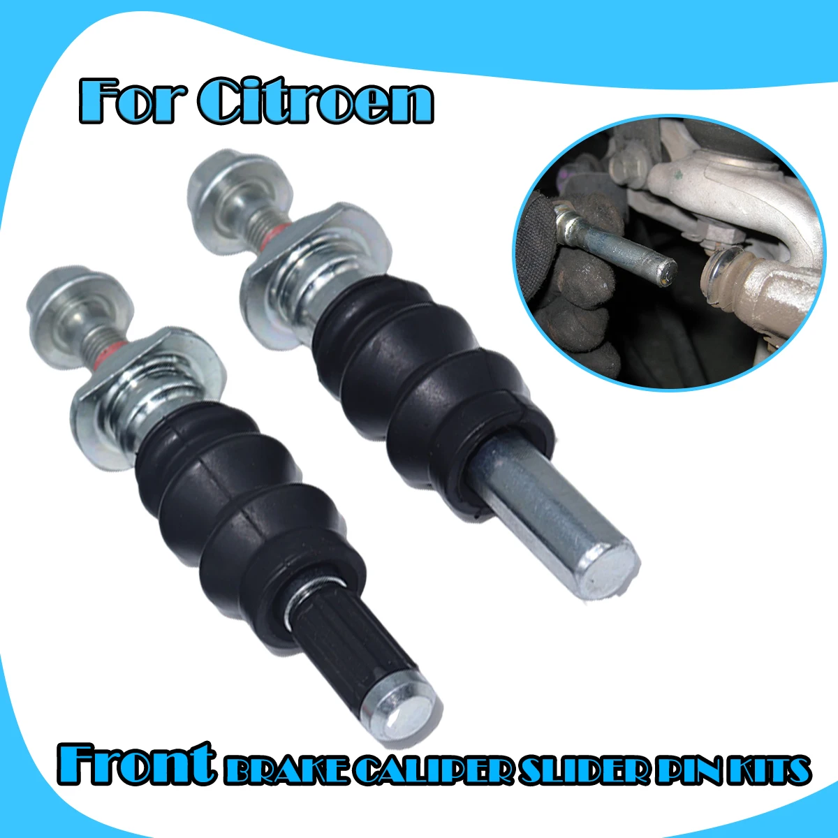 Front Brake Caliper Slider Guide Pins Bolt Kit For Citroen Xsara Picasso C5 C4 C3 C2 DS3 Berlingo Nemo Peugeot Bipper Tepee 208