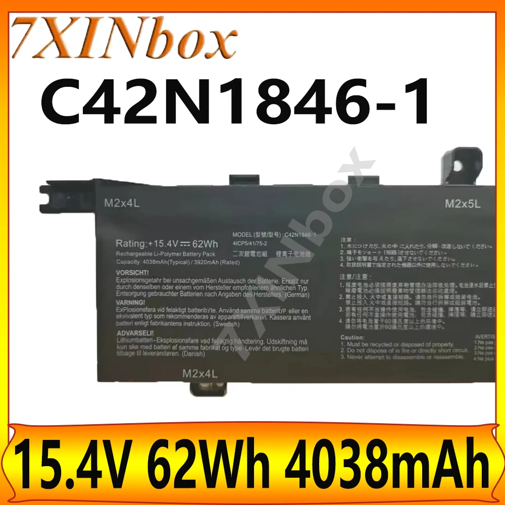 

7XINbox C42N1846-1 15.4V 62Wh 4038mAh Laptop Battery for ASUS ZenBook Pro Duo UX581 UX581G UX581GV UX581LV