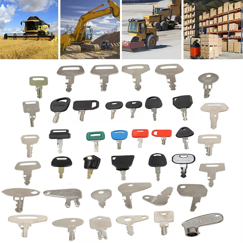 

41 шт., строительный ключ зажигания тяжелого оборудования для Caterpillar Jcb Yanmar Kobelco для Volvo BOBCAT Hitachi Komatsu, ключи для экскаваторов