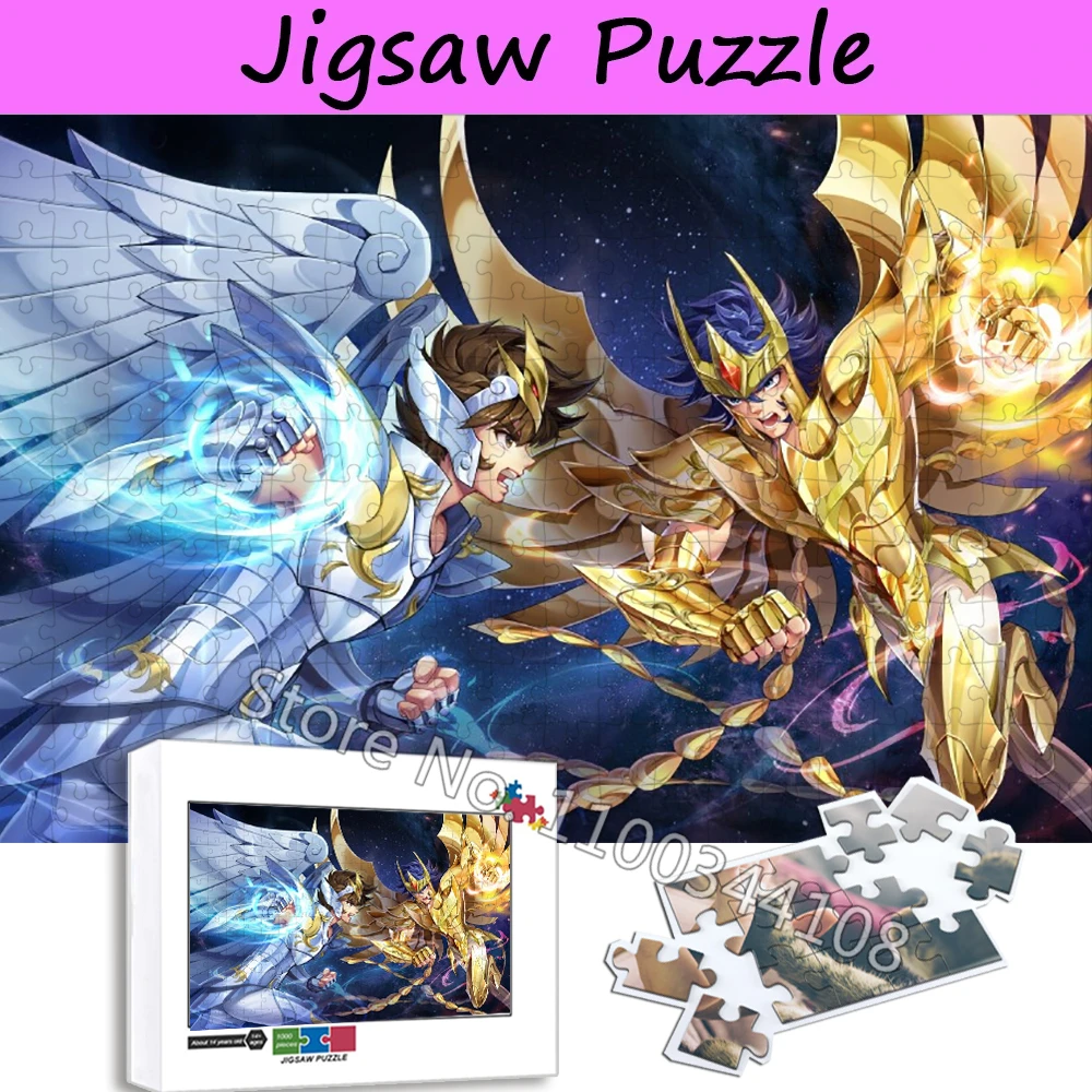 Japanese Anime Saint Seiya Jigsaw Puzzle 300/500/1000 Pieces Wooden Puzzles Children's Intelligence Toy Adult Decompression Game