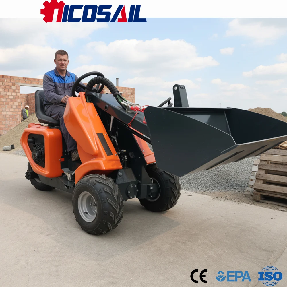 

Custom 3-Wheel Skid Steer Loader Euro 5 CE Compact Flexible Loader for Farm Garden and Construction Jobs