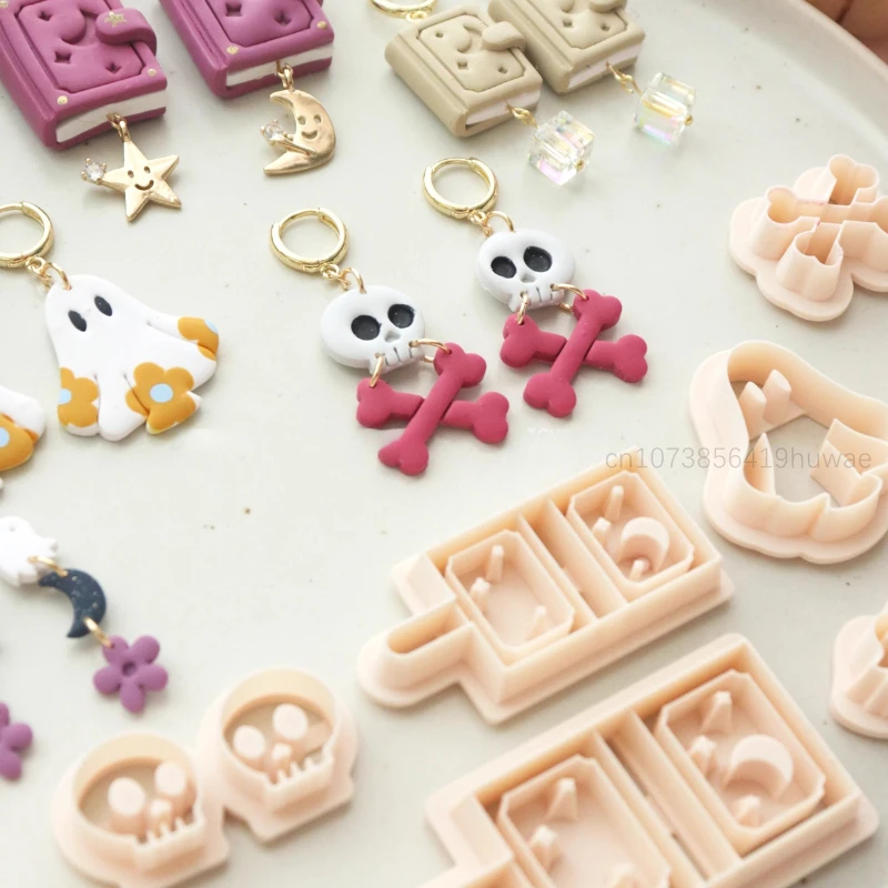 ハロウィンスタームーンブックポリマークレイカッターイヤリング - Jewelry Making Guide Book のレビューと価格