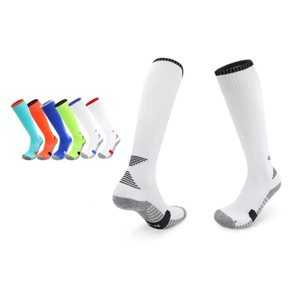 

Polyester Towel Bottom Sports Socks Non Slip Long Tube Long Knee Kids Legging Stockings Multicolor Comfortable