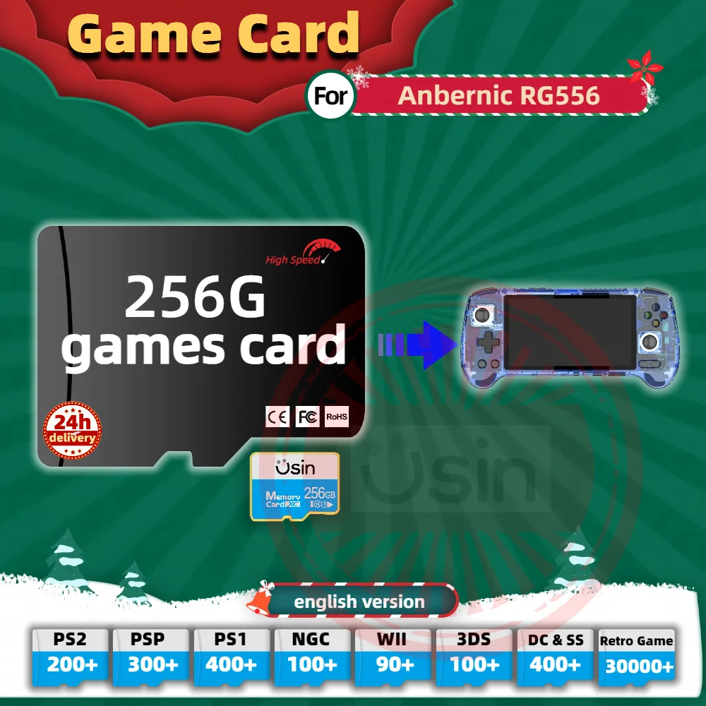 Memory Game Card For Anbernic RG556 English version Retro PS2 PSP Games Android Gaming portable Console SD TF H-SPEED 256G