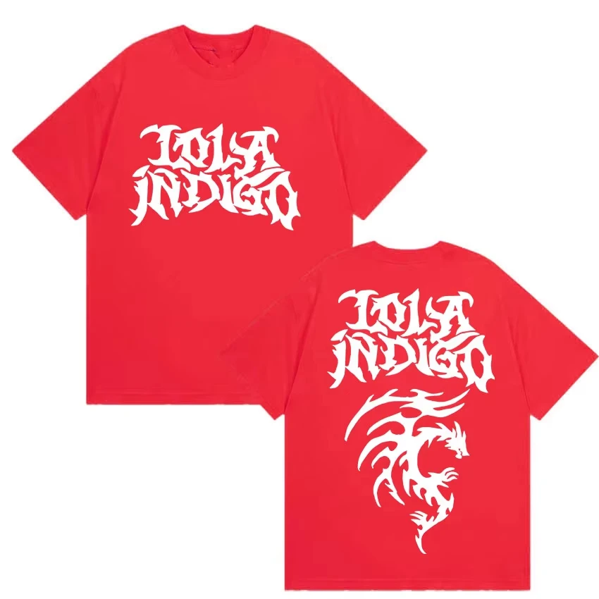 الرجال النساء الملابس عالية الجودة موضة تي شيرت المغني لولا جولة النيلي مزدوجة الوجهين طباعة تي شيرت الصيف المتضخم القطن تيز #3