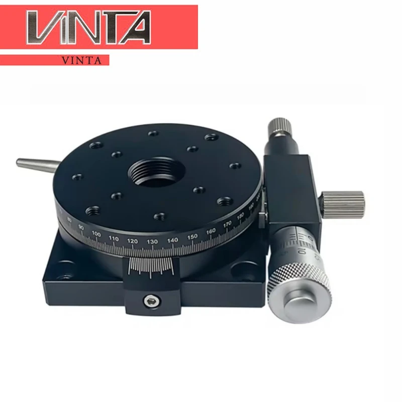 

R Axis RSP80-L 360 Degree Rotary Sliding Table Table Angle Manual Adjustment Platform Optical Micrometer