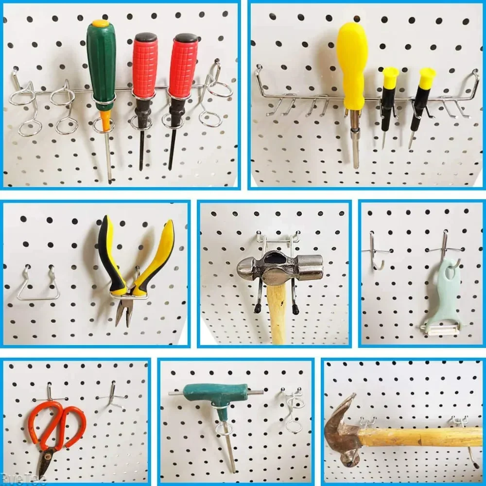 50 stücke Peg board Hooks Sortiment Set Metall Werkstätten Werkzeuge Halter Wandre gal Regal Peg Haken Peg board Hook Sortiment