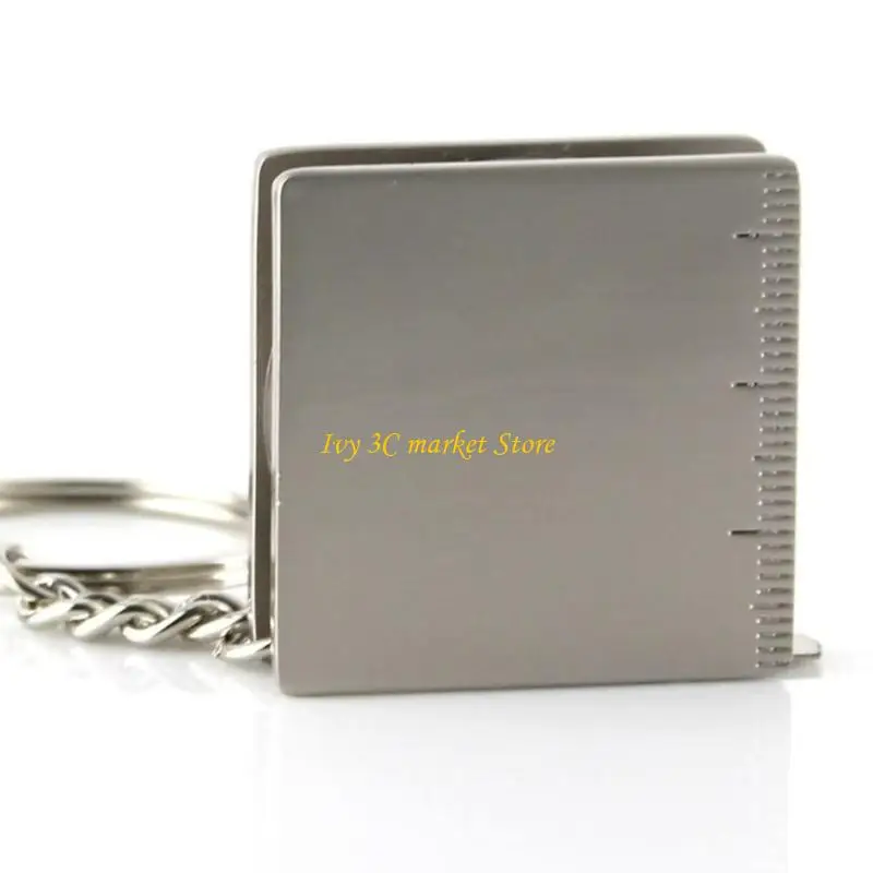 D7YC multifuncional 130cm llavero retráctil regla materiales metálicos cinta métrica bolsillo para artesanos diseños