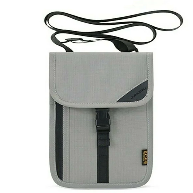 Waterproof Nylon Travel Anti-theft Document Storage Bag Card Passport Bag Neck Wallet Money Document Card Passport Pouch